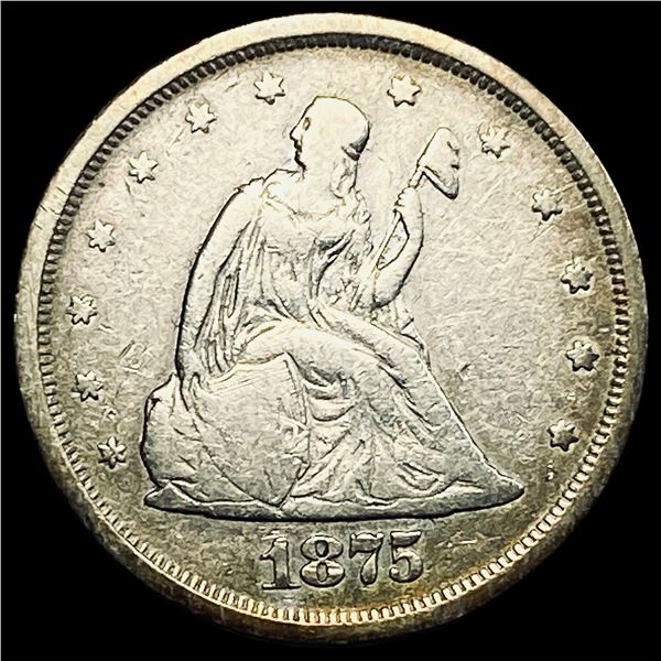 1875-S Twenty Cent Piece ABOUT UNCIRCULATED