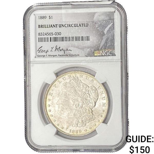 1889 Morgan Silver Dollar NGC BU