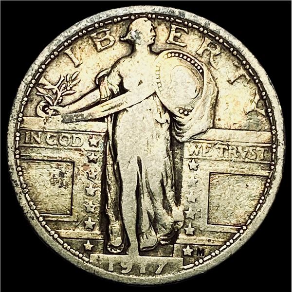 1917 Type 1 Standing Liberty Quarter LIGHTLY  CIRCULATED