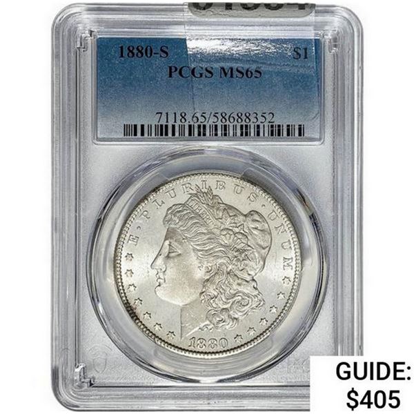 1880-S Morgan Silver Dollar PCGS MS65