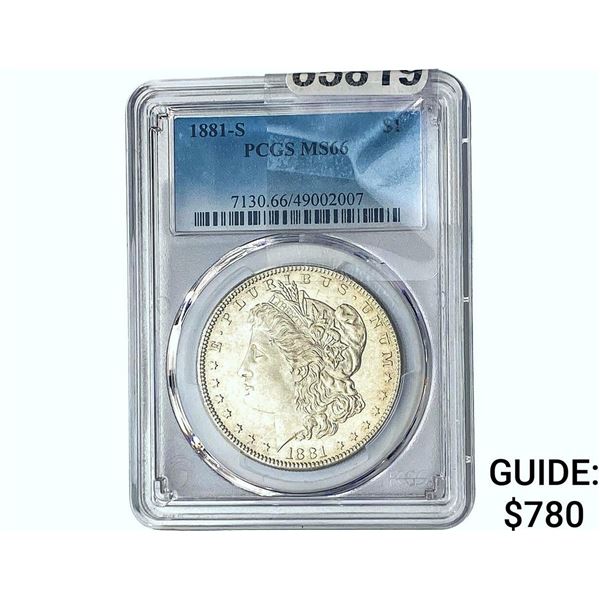 1881-S Morgan Silver Dollar PCGS MS66