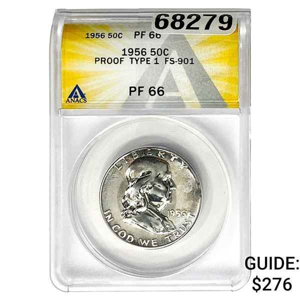 1956 Franklin Half Dollar  PF66 Proof TY 1 FS-901