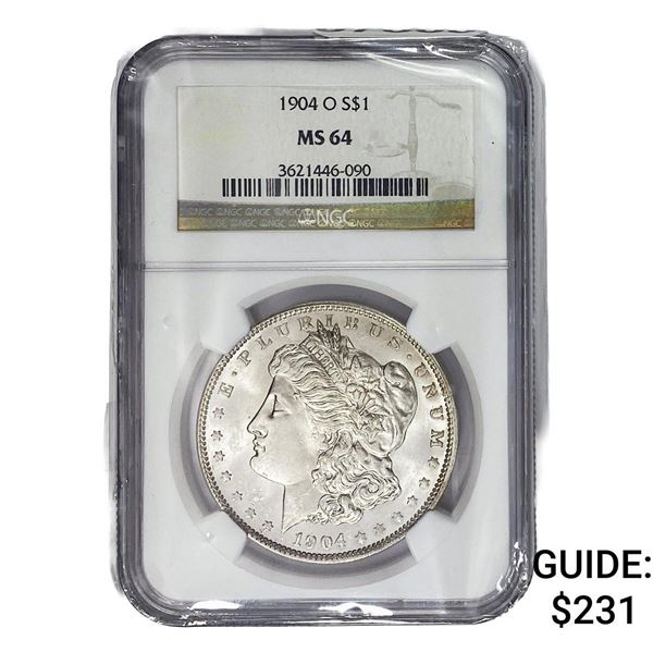 1904-O Morgan Silver Dollar NGC MS64