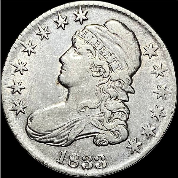 1833 Capped Bust Half Dollar LIGHTLY CIRCULATED