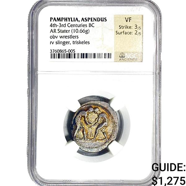 Pamphylia, Aspendus 4th-3rd Centuries BC 10.06g NGC VF