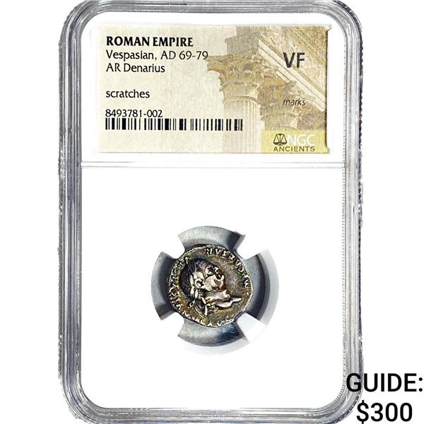 Roman Vespasian, AD 69-79 AR Denarius NGC VF