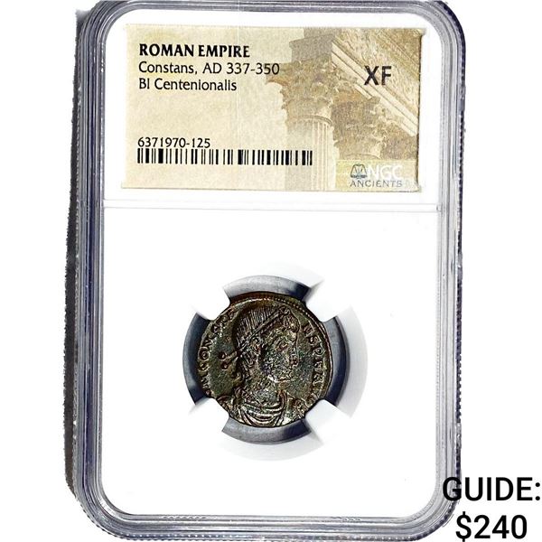Roman Constans, AD 337-350 BI Centenionalis NGC XF
