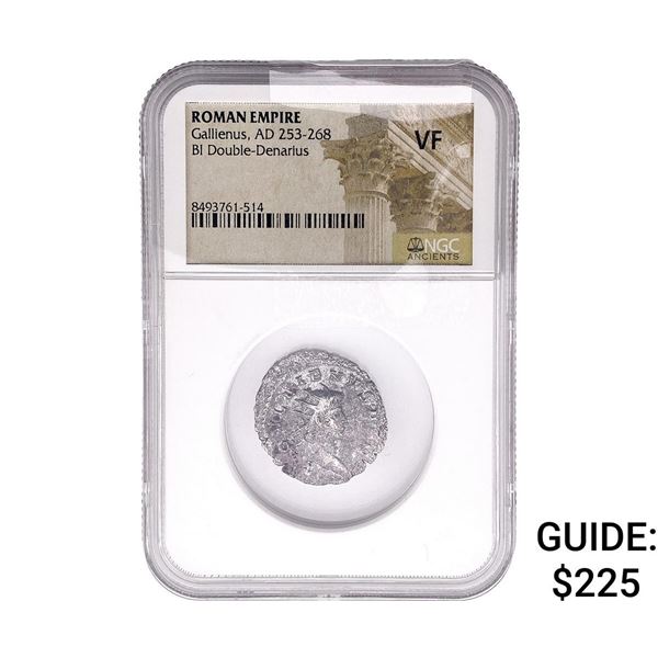 Roman Gallienus, AD 253-268 BI Dbl-Denarius NGC VF