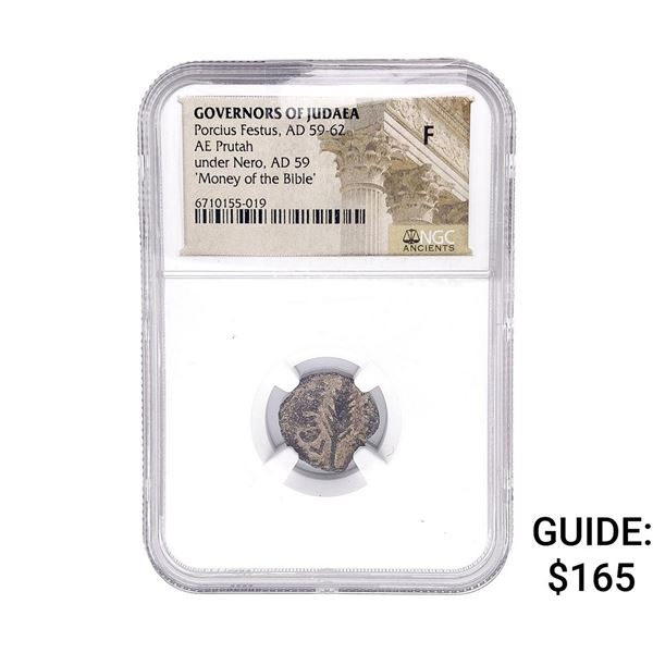 Judaea Porcius Festus 59-62 AD ,Under Nero 59 AD NGC F