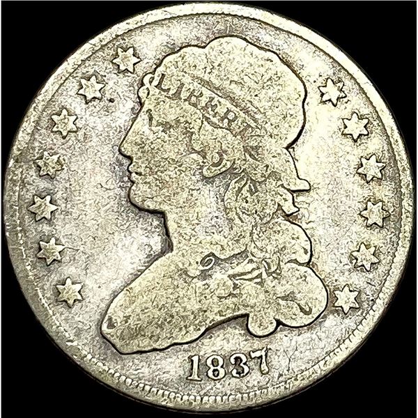 1837 Capped Bust Silver Quarter NICELY  CIRCULATED