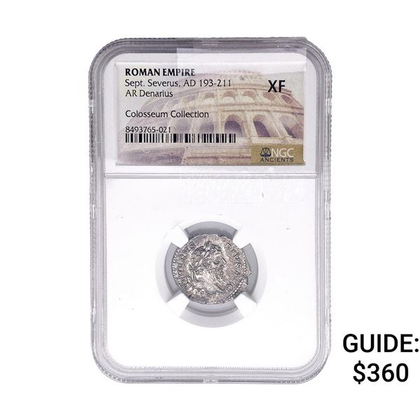 Roman Sept.Severus,AD 193-211 AR Denarius NGC XF