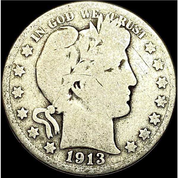 1913 Silver Barber Half Dollar NICELY  CIRCULATED