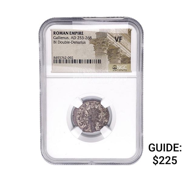 Roman Gallienus, AD 253-268 BI Dbl-Denarius NGC VF