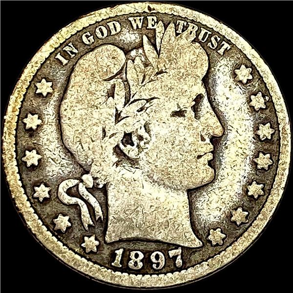 1897-O Silver Barber Quarter NICELY  CIRCULATED