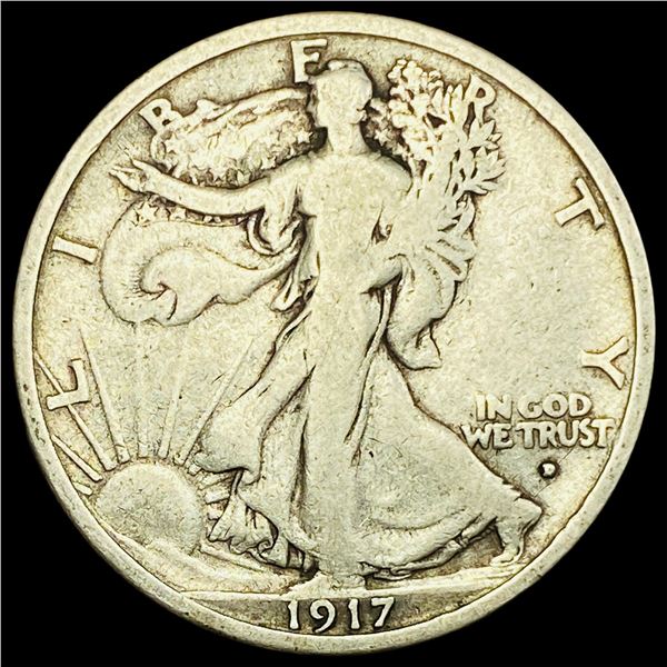 1917-D Walking Liberty Half Dollar LIGHTLY  CIRCULATED