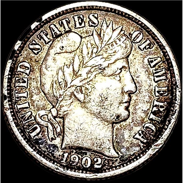 1902-O Silver Barber Dime NEARLY UNCIRCULATED