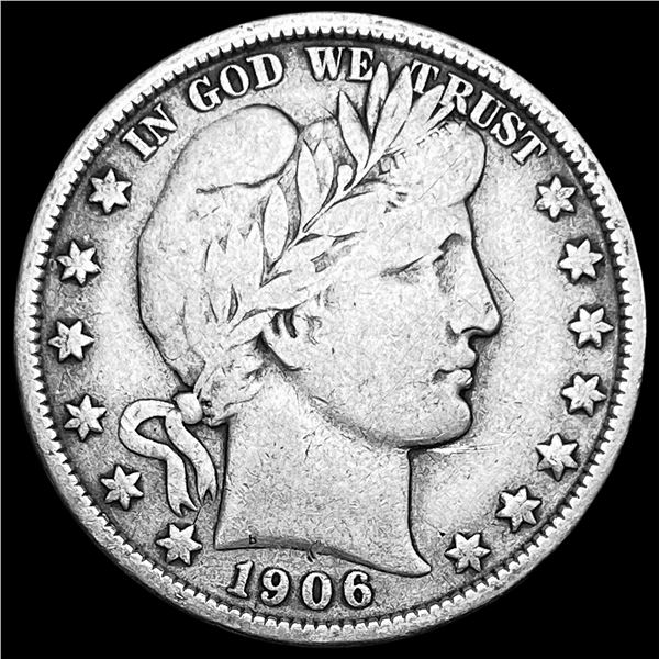 1906 Barber Half Dollar ABOUT UNCIRCULATED