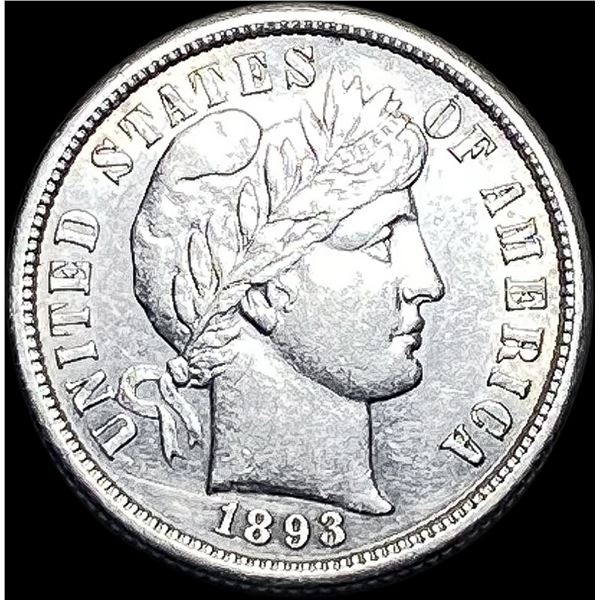 1893-S Silver Barber Dime CLOSELY  UNCIRCULATED