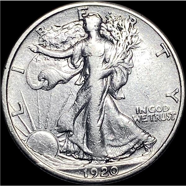 1920-D Walking Liberty Half Dollar NEARLY  UNCIRCULATED