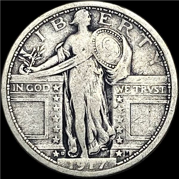 1917-D Type 1 Standing Liberty Quarter  LIGHTLY CIRCULATED