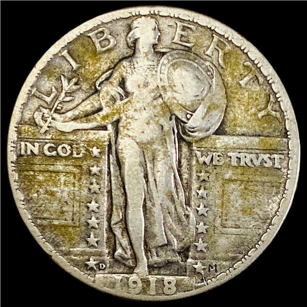 1918-D Standing Liberty Quarter NEARLY  UNCIRCULATED