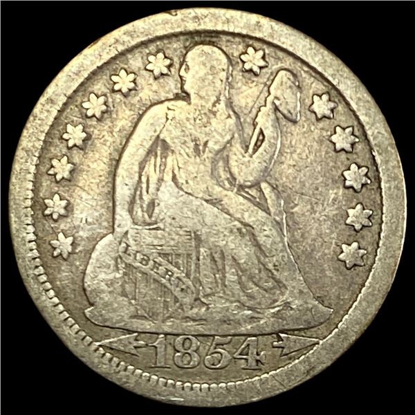 1854-O Seated Liberty Dime CLOSELY  UNCIRCULATED