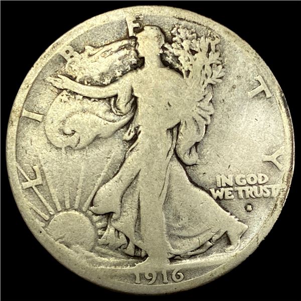 1916-S Walking Liberty Half Dollar NICELY  CIRCULATED