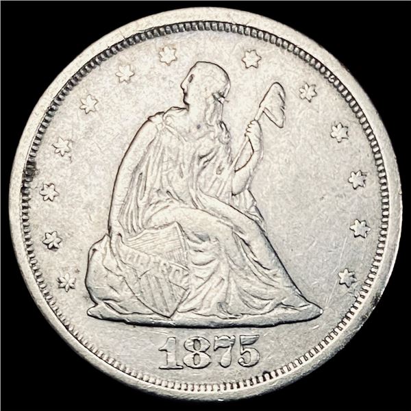 1875-S Silver Twenty Cents NEARLY  UNCIRCULATED