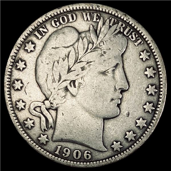 1906 Silver Barber Half Dollar LIGHTLY  CIRCULATED