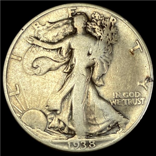 1938-D Walking Liberty Half Dollar LIGHTLY  CIRCULATED