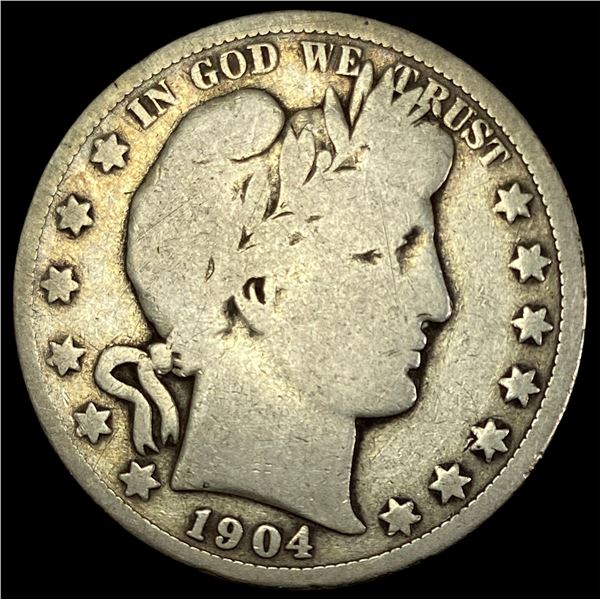 1904-S Silver Barber Half Dollar NICELY  CIRCULATED