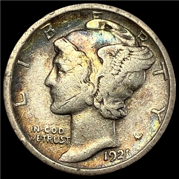 1921 Silver Mercury Dime LIGHTLY CIRCULATED