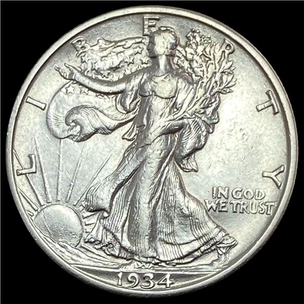 1934-S Silver Walking Liberty Half Dollar  CHOICE AU