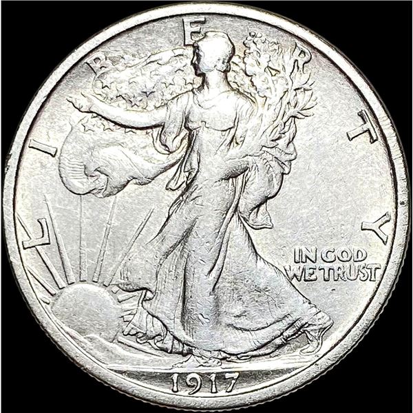 1917-S Silver Walking Liberty Half Dollar  ABOUT UNCIRCULATED