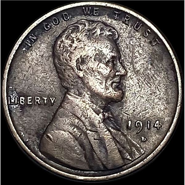 1914-D Lincoln Wheat Cent NEARLY UNCIRCULATED