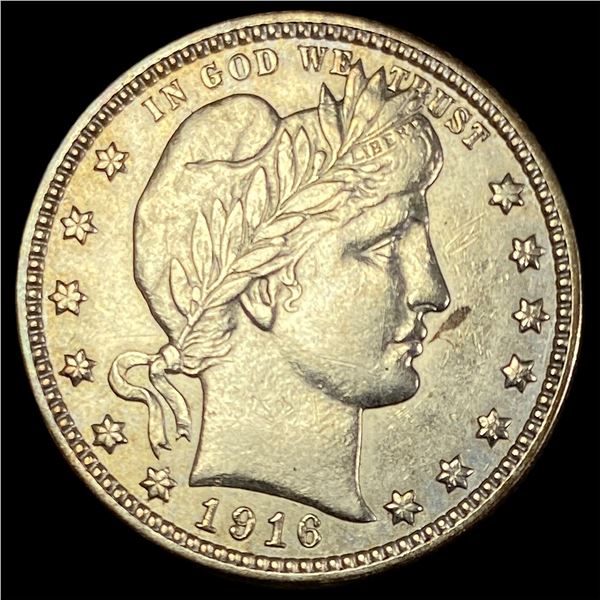 1916-D Silver Barber Quarter CLOSELY  UNCIRCULATED