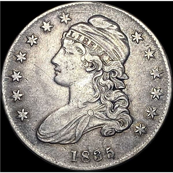 1835 Silver Capped Bust Half Dollar NEARLY  UNCIRCULATED