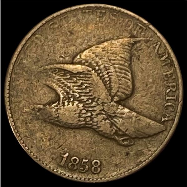 1858 Copper-Nickel Flying Eagle Cent NICELY  CIRCULATED
