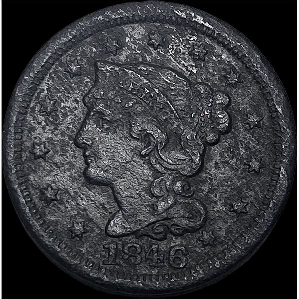 1846 Braided Hair Large Cent HIGH GRADE
