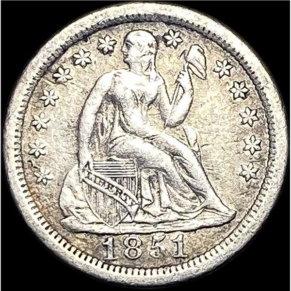 1851-O Seated Liberty Dime NEARLY  UNCIRCULATED
