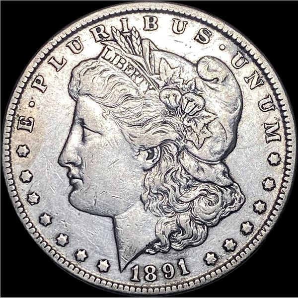 1891-CC Silver Morgan Dollar NEARLY  UNCIRCULATED