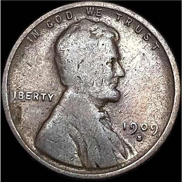 1909-S Lincoln Wheat Cent NICELY CIRCULATED