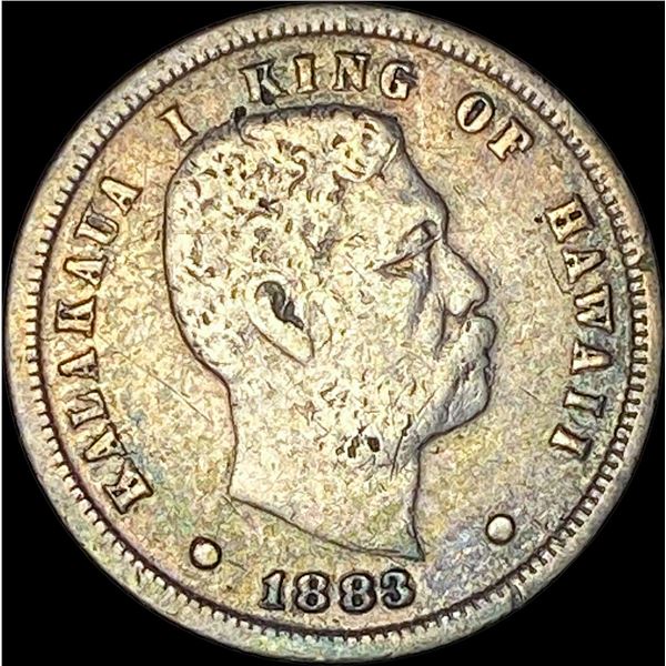 1883 Hawaii Silver Dime NEARLY UNCIRCULATED