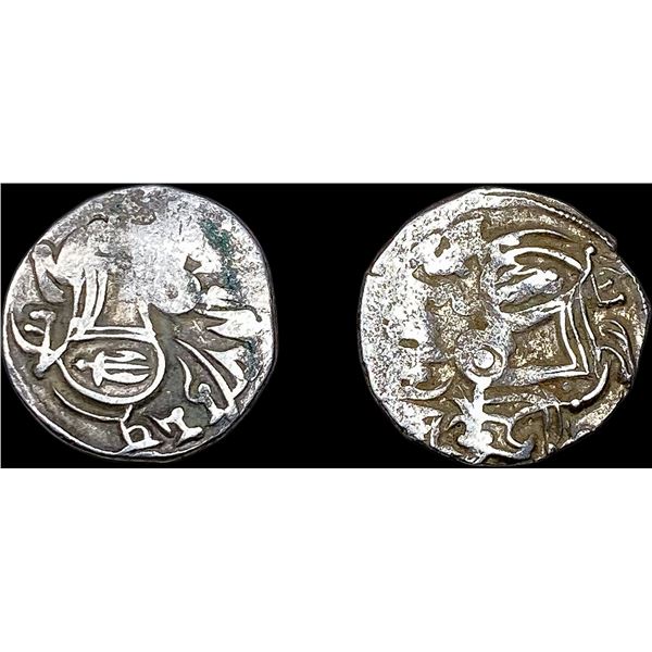 [2 Coins] 700-1000 AD India Rajput SIlver Jital NEARLY UNCIRCULATED