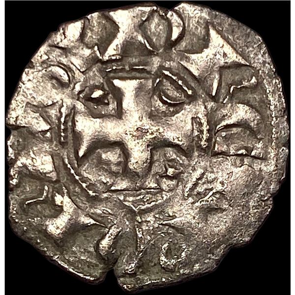 Portugal Crusades Dinis I SIlver Dinero NEARLY UNCIRCULATED