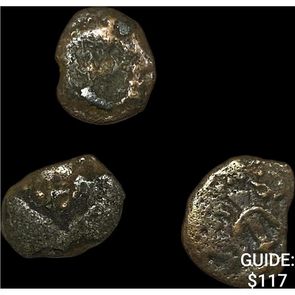 [3 Coins] Mark 12:41-44 Widow's Mite 103-76 BC NEARLY UNCIRCULATED