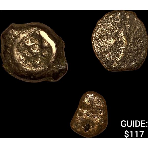 [3 Coins] Mark 12:41 WIdow's Mite 013-76 BC NEARLY UNCIRCULATED