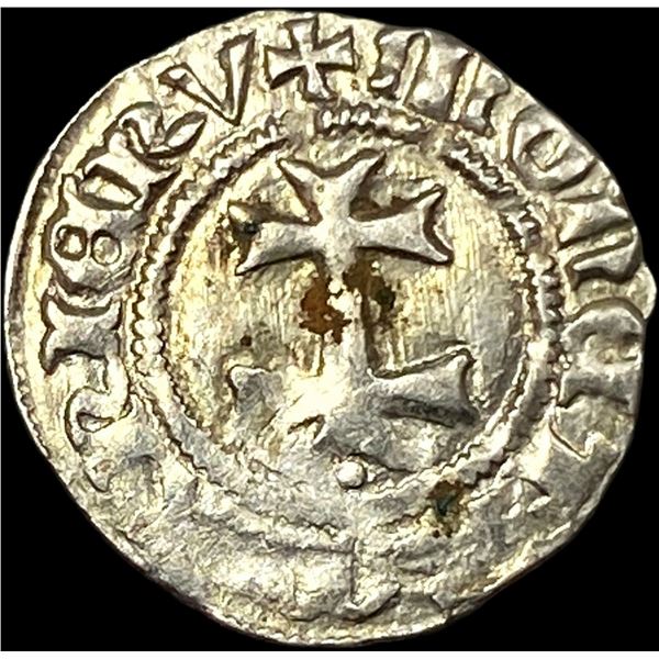 1386-1395 Hungary Mary Silver Denar CLOSELY UNCIRCULATED