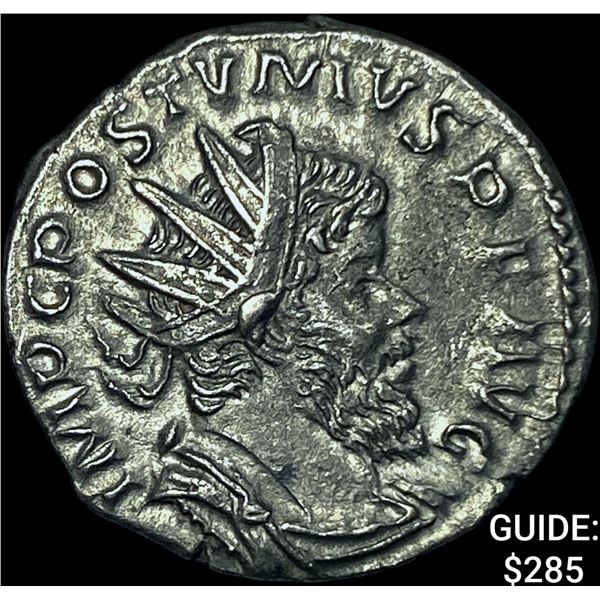 Roman Postumus 260-629 AD Silver Dbl Denarius CHOICE AU