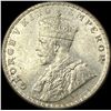 Image 1 : 1919 British India Silver Rupee UNCIRCULATED